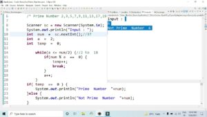 Program on Prime Number in Java